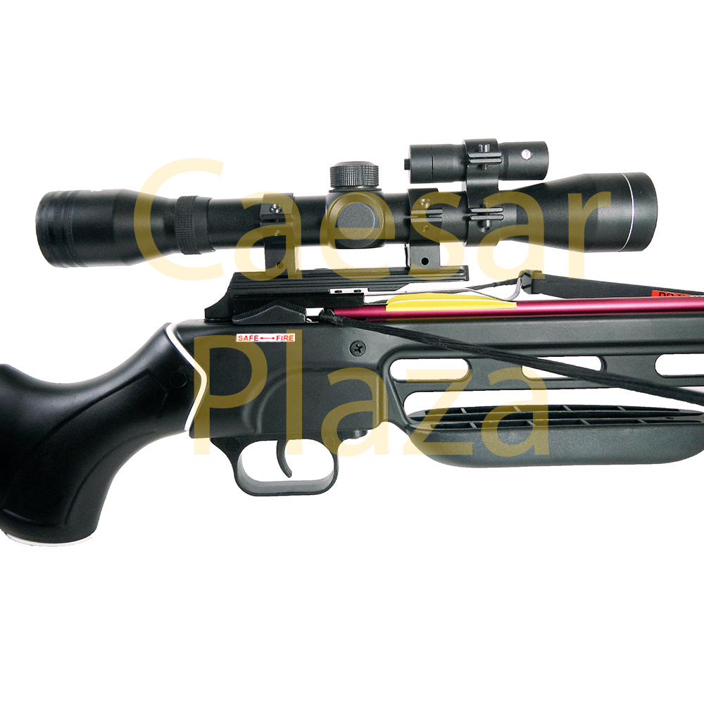 150 lb Black / Wood / Camo Hunting Crossbow Bow +4x20 Scope +7 Arrows